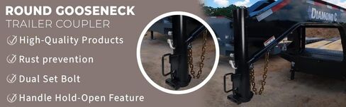 بديل لمقرنة المقطورة ذات الرقبة المنحنية ذات ذاكرة الوصول العشوائي المستديرة بارتفاع قابل للتعديل 25000 رطل 2-5/16 بوصة، تحل الكرة محل 028700300 1289020300 تناسب جميع طرازات سلسلة PRP (عبوة من 1) in Kuwait