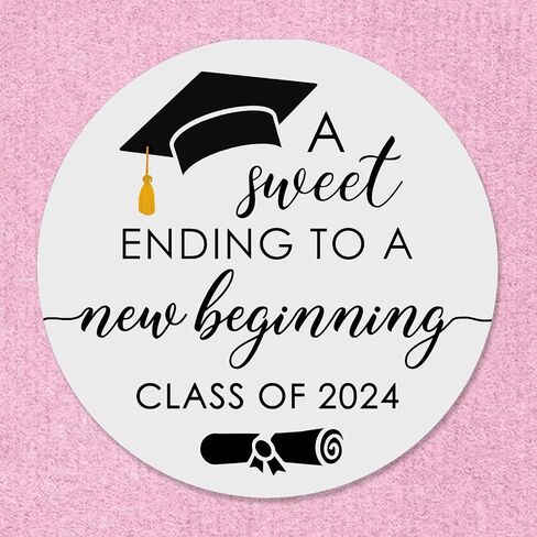 120 x Graduation Sticker, Graduation Celebration, Invitation Sticker, Graduation Party, Class of 2024, Class of 2024 Grad Favor Label, College High School Graduate Thank You Tags (Class of 2024) in Saudi Arabia