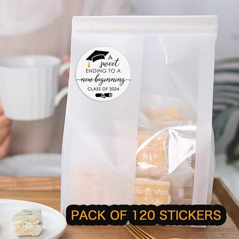 120 x Graduation Sticker, Graduation Celebration, Invitation Sticker, Graduation Party, Class of 2024, Class of 2024 Grad Favor Label, College High School Graduate Thank You Tags (Class of 2024) in Saudi Arabia
