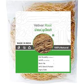 MM Herbal Fresh Veti.ver Root, 50 Grams, Khus Root, Vetiveria Zizanioides, Vala Kas Ramacham Vetiver For Hair Growth & Healthy Skin (Pack Of 1 X 50 Grams), Certified Organic in Kuwait