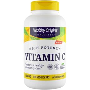 Healthy Origins Vitamin C Powder, Vitamin C supplement for Immune Support, Unflavored, Non-GMO, Vegan, 16 Oz in Saudi Arabia