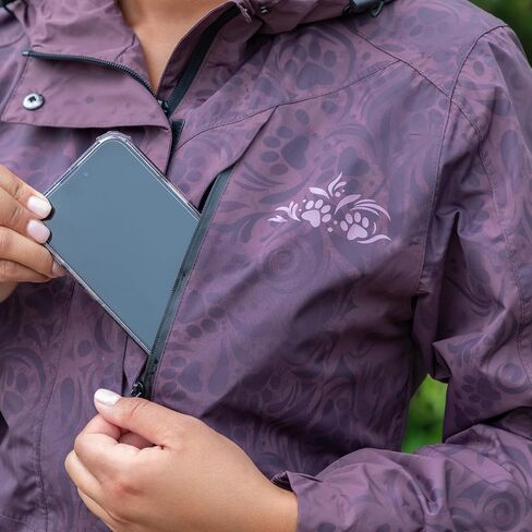 Women Paw Symphony Water Activated Paw Design Awange Lightweightible Magical Print Rain Stacker in Saudi Arabia