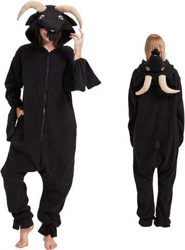 زي غنم البالغين Onesie Cosplay Goat Costume Halloween Sheep Onesie Complay Cosplay Animal Costume Women Men in Kuwait