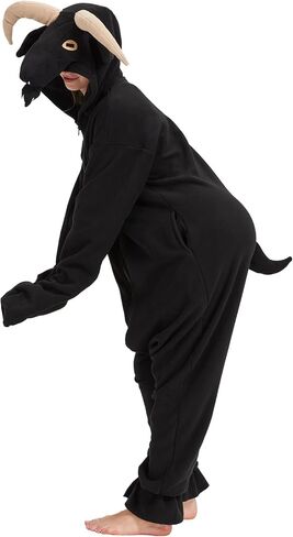 زي غنم البالغين Onesie Cosplay Goat Costume Halloween Sheep Onesie Complay Cosplay Animal Costume Women Men in Kuwait