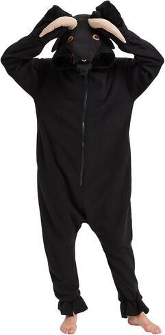 زي غنم البالغين Onesie Cosplay Goat Costume Halloween Sheep Onesie Complay Cosplay Animal Costume Women Men in Kuwait