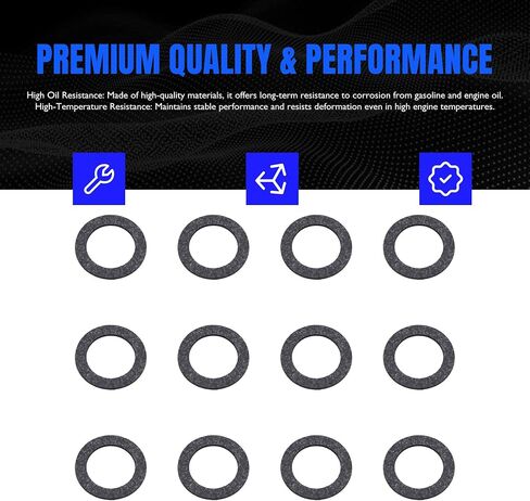 12 PCS Carburetor Float Bowl Gasket Compatible with Many Briggs Engines Replaces B&S 498260 271716 in Saudi Arabia