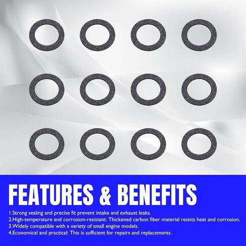 12 PCS Carburetor Float Bowl Gasket Compatible with Many Briggs Engines Replaces B&S 498260 271716 in Saudi Arabia