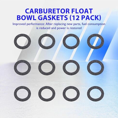 12 PCS Carburetor Float Bowl Gasket Compatible with Many Briggs Engines Replaces B&S 498260 271716 in Saudi Arabia