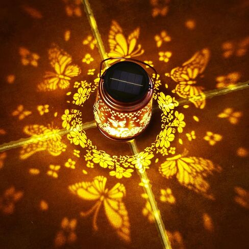 Homemory Solar Lanterns Sunflower Lights Outdoor Waterproof Garden Decor Women Gifts for Birthday, LED Hanging Solar Lights Metal Lantern Decoration Outside for Yard, Patio, Backyard, Porch, Lawn in Saudi Arabia