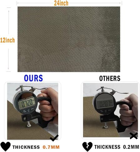 Titanium Adhesive Backed exhaust heat shield 2500 Degrees High Temp Protection Material Thermal Barrier Blanket Mat (24'' X 40'') in Kuwait