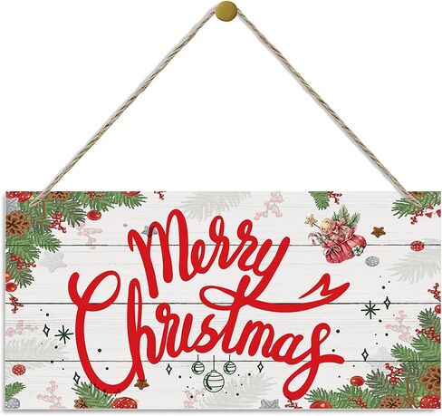 Christmas Decor for Bathroom, Decorative Wood Hanging Wood Plaque, Funny Bathroom Sign, Farmhouse Home Decor, Rustic Door Hanger, Wood Decorations for Bathroom, Christmas Wall Decor With Rope in Saudi Arabia