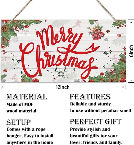 Christmas Decor for Bathroom, Decorative Wood Hanging Wood Plaque, Funny Bathroom Sign, Farmhouse Home Decor, Rustic Door Hanger, Wood Decorations for Bathroom, Christmas Wall Decor With Rope in Saudi Arabia