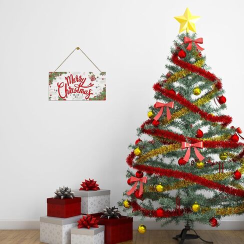 Christmas Decor for Bathroom, Decorative Wood Hanging Wood Plaque, Funny Bathroom Sign, Farmhouse Home Decor, Rustic Door Hanger, Wood Decorations for Bathroom, Christmas Wall Decor With Rope in Saudi Arabia