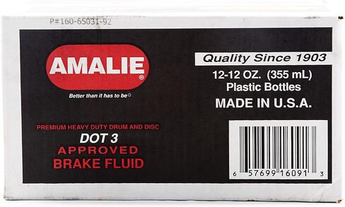 AMALIE Dot 3 Brake Fluid (160-65031-92) 12 Ounce Bottle, Pack of 12 in Saudi Arabia