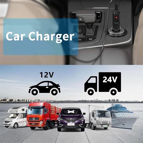 12V DC Car Charger Auto Power Supply Cable, 9.8ft DC 5.5mm x 2.5mm to Car Cigarette Lighter Male Plug Extension Charging Cable w Fuse made for Autel Scanner, Camera, CCTV Car Refrigerator in Saudi Arabia
