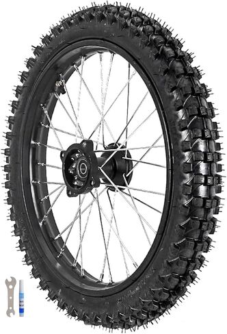 70/100-17 مجموعة العجلة الأمامية للدراجة الأوساخ-2.75-17 أنبوب ، 17 "إطار Knobby مع 1.6x17 RIM و 15 مم-يناسب 110cc 125cc 140cc 150cc دراجات الحفرة على الطرق الوعرة ، محمل 15 ملم. in Saudi Arabia