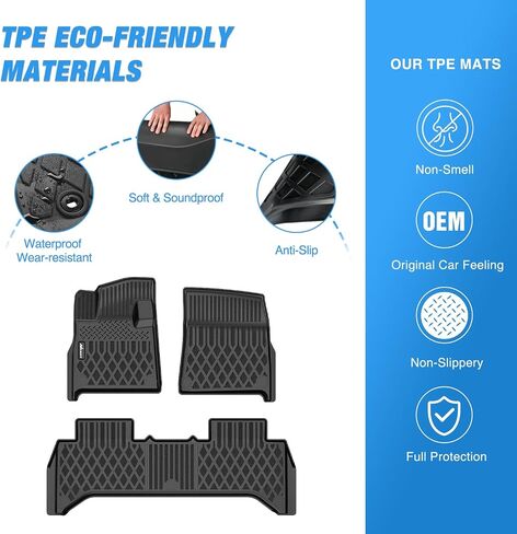 Nilight Floor Mats for Rivian R1T 2025 2026 All Weather Custom Fit Heavy Duty Floor Liners in Saudi Arabia