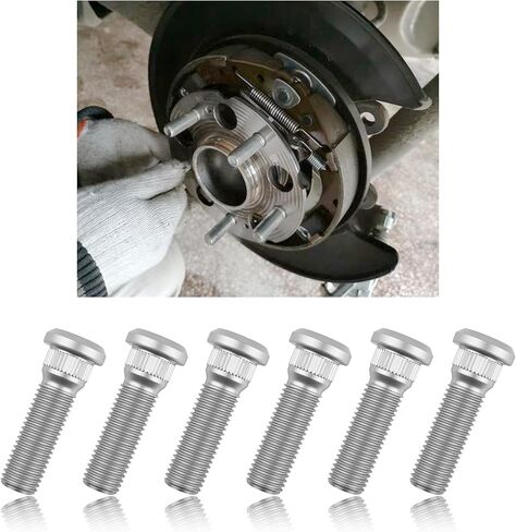 6pcs Trailer UNF 1/2 20 عجلات ، حمولة براغي العجلات الثقيلة من 2000-7000 رطل بطول 2.11 "/spline قطر 0.56"/رأس مسمار 0.73 "، عجلات محترفة. in Saudi Arabia