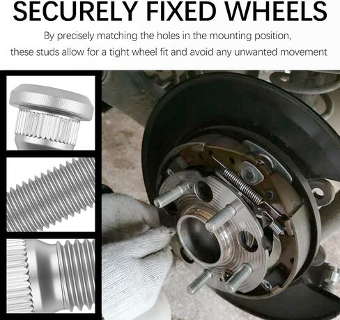 6pcs Trailer UNF 1/2 20 عجلات ، حمولة براغي العجلات الثقيلة من 2000-7000 رطل بطول 2.11 "/spline قطر 0.56"/رأس مسمار 0.73 "، عجلات محترفة. in Saudi Arabia