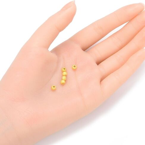 20pcs Adabele Authentic 925 Sterling Silver 4mm (0.16 Inch) Small Stardust Round Spacer Loose Beads (Hole 2mm) for Jewelry Making SS144 in Kuwait