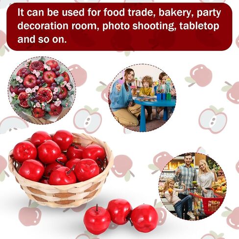 20 PCS Mini Mini Red Apples ، 1.8 inch LifeLike Red Apples Apple Decor Decor in Kuwait