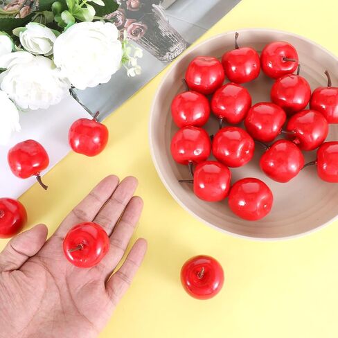 20 PCS Mini Mini Red Apples ، 1.8 inch LifeLike Red Apples Apple Decor Decor in Kuwait