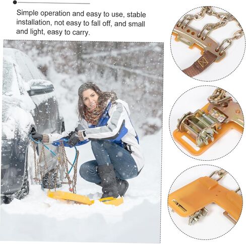 Emergency Snow Tire Chains for Suv and Pickup Trucks Adjustable Skid Chains Traction Device for Snow and Mud Reliable Grip with Ninesquare in Saudi Arabia