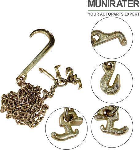 munirater 2PCS G70 5/16 "X10 Truck Tow Chain Replacement for Truck Fixed Cargo and Road Vehicle Towing in Saudi Arabia