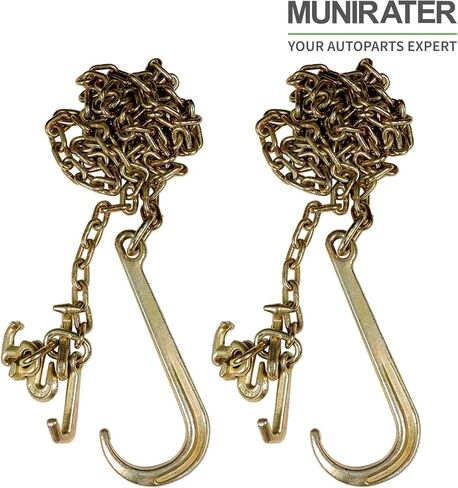 munirater 2PCS G70 5/16 "X10 Truck Tow Chain Replacement for Truck Fixed Cargo and Road Vehicle Towing in Saudi Arabia