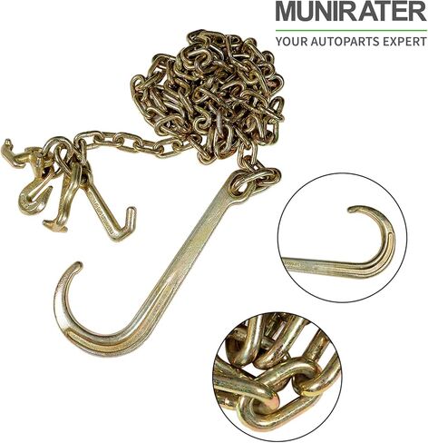 munirater 2PCS G70 5/16 "X10 Truck Tow Chain Replacement for Truck Fixed Cargo and Road Vehicle Towing in Saudi Arabia