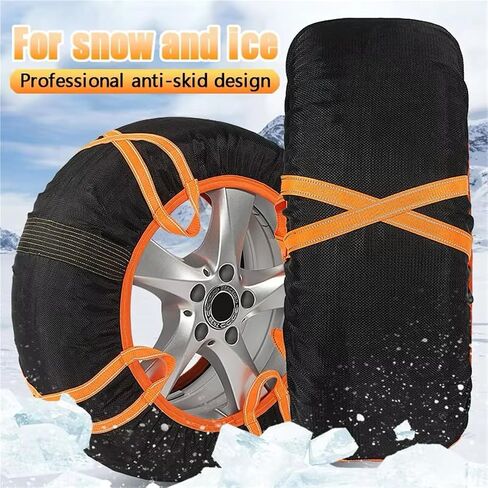 الجوارب الثلجية لسلاسل إطارات الإطارات الإطارات الإطارات المضادة للثلج تغطية الإطارات Cover Cover Cars Cars for SuV Truck Caravans Careables (6004) in Saudi Arabia