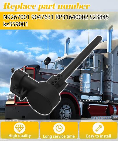 904-7631 مستشعر مستوى سائل تبريد المحرك متوافق مع 2008-2019 Peterbilt 382 348 365 367 384 385 386 388 389 Kenworth T660 T800 W900 ، استبدل N9267001 RP31640002 in Saudi Arabia