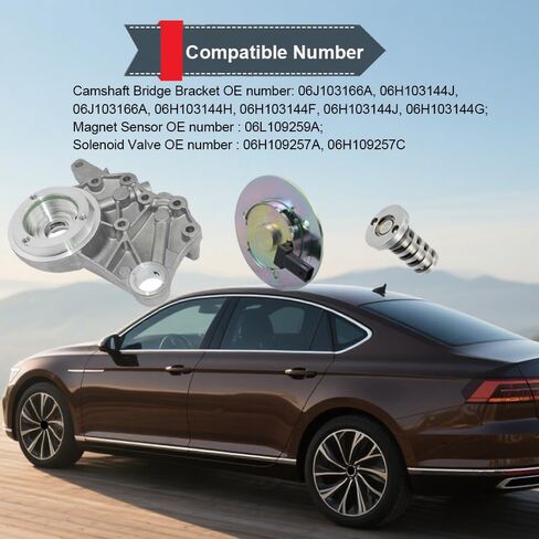 جسر عمود الحدبات جسر قوس شجيرات الجسر جسر الجسر صمام الملف اللولبي المتوافق مع Audi A3 A4 A5 1.8/2.0T مع VW Golf Jetta Passat 06H103144J 06H109257C 06L109259A in Kuwait