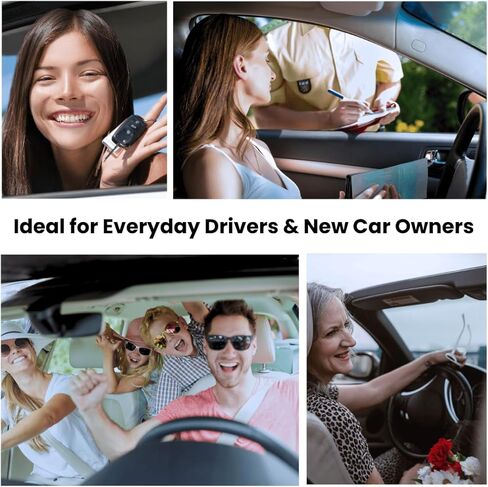 LINTRU Trifold Car Registration and Insurance Holder, Fits in Glovebox, Durable Design for Long-Term Use, Wipe-Clean PU Leather, Multi-Pocket Storage, Ideal Car Accessories for Men & Women, Gift-Ready in Kuwait