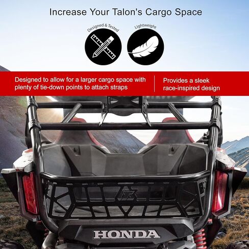 TUSK UTV CARGO BARRICADE BLACK POWDER BEDER CARGO SEPATENDER متوافق مع Honda Talon 1000X/R 2019-2025/1000X-4 2020-2025/1000XS/XS-4 2023 in Kuwait