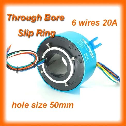 Connector slip ring large current 20A with 6 wires of bore size 50mm rotary joint in Saudi Arabia