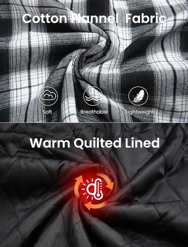 Coofandy Mens Flannel Shirt Jacket Cotton Ceanted Cleanted Slaid Plaid Shirt Button Long Long in Saudi Arabia