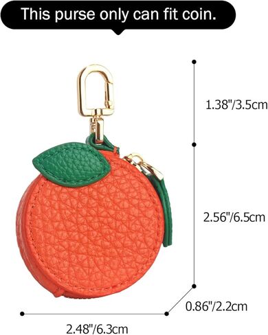 الفراولة الليمون فاكهة سحر التفاح البرتقالي على شكل جلود كيس عملة عملة كيس مفتاح لطيف حقيبة صغيرة للبنات النساء in Kuwait