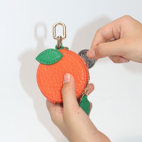 الفراولة الليمون فاكهة سحر التفاح البرتقالي على شكل جلود كيس عملة عملة كيس مفتاح لطيف حقيبة صغيرة للبنات النساء in Kuwait