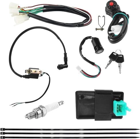 PRO BAT Lifan Complete Kick Starter Engine Wiring Harness Loom with Stator Kick Start Spark Plu CDI Coil Magneto Pit Dirt Bike ATV SSR YX Coolster for 50cc 70cc 90cc 110cc 125cc 140cc in Saudi Arabia