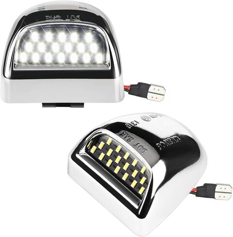 LED لوحة رخصة مصباح مصباح مصباح مصباح الكروم متوافق مع 1999-2013 Chevy Silverado GMC Sierra Suburban Avalanche Tahoe Yukon 6000K White ، حزمة 2 in Kuwait