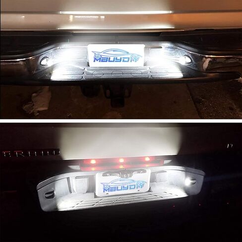 LED لوحة رخصة مصباح مصباح مصباح مصباح الكروم متوافق مع 1999-2013 Chevy Silverado GMC Sierra Suburban Avalanche Tahoe Yukon 6000K White ، حزمة 2 in Kuwait