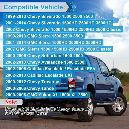 LED لوحة رخصة مصباح مصباح مصباح مصباح الكروم متوافق مع 1999-2013 Chevy Silverado GMC Sierra Suburban Avalanche Tahoe Yukon 6000K White ، حزمة 2 in Kuwait