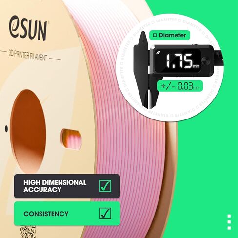 eSUN Matte PLA Filament 1.75 مم، طباعة ثلاثية الأبعاد PLA Filament 1.75 مم دقة الأبعاد +/- 0.03 مم، بكرة كرتون 1 كجم (2.2 رطل) لمعظم طابعات FDM ثلاثية الأبعاد، رمادي داكن in Kuwait