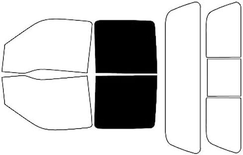مجموعة Tint Window Window Rvinyl متوافقة مع Ford F -250 2008-2016 4 Door - Black 5 ٪ - Ply No Bubble Film - قم بذلك بنفسك مركبة مجموعة كاملة in Saudi Arabia