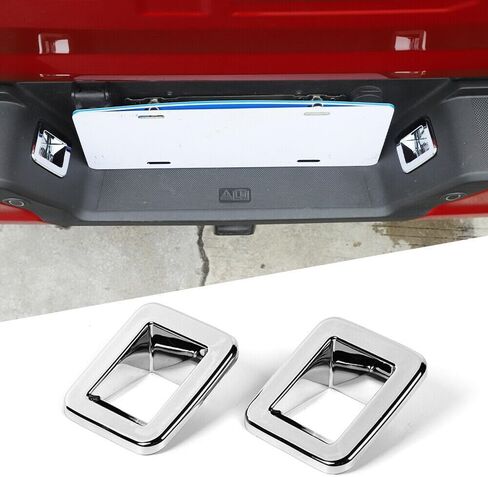 Chrome Rear License Plate Light Lamp Cover Trim Frame 21+ Exterior for Ford for F150 2021-2023 CRLPLLCTFFFF2E in Saudi Arabia