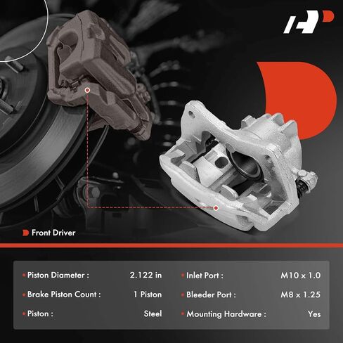 مجموعة الفرجار الفرامل قرص A-premium مع قوس متوافق مع Volvo V40 2000-2004 ، S40 2000-2004 1.9L-السائق الأيسر الأمامي in Kuwait
