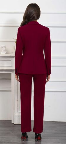 البانتات التجارية للسيدات دعاوى 2 قطعة من السترة مجموعة مزدوجة الصدر ملابس عمل غير رسمية in Kuwait