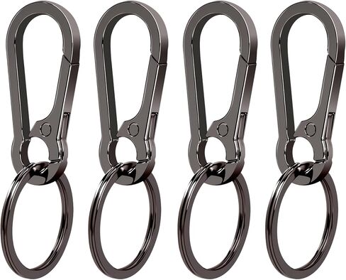 سلسلة مفاتيح 4pcs لمفاتيح السيارات ، سلسلة مفاتيح معدنية carabiner للمفاتيح ، حامل سلسلة مفاتيح مقطع مفتاح المفتاح حلقة مفتاح in Kuwait