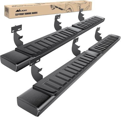 Nilight Running Boards for 2007-2018 Chevy Silverado/GMC Sierra 1500 Double Extended Cab 2007-2019 Chevy Silverado/GMC Sierra 2500HD 3500HD 6 Inch Aluminum Side Step Nerf Bars, 2 Years Warranty in Saudi Arabia